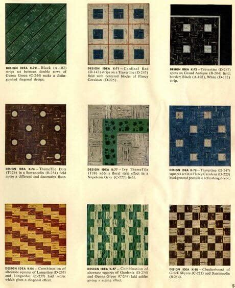 1950s Tile Patterns Kentile Retro Renovation