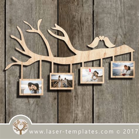 branch photo frame template laser cut  design store