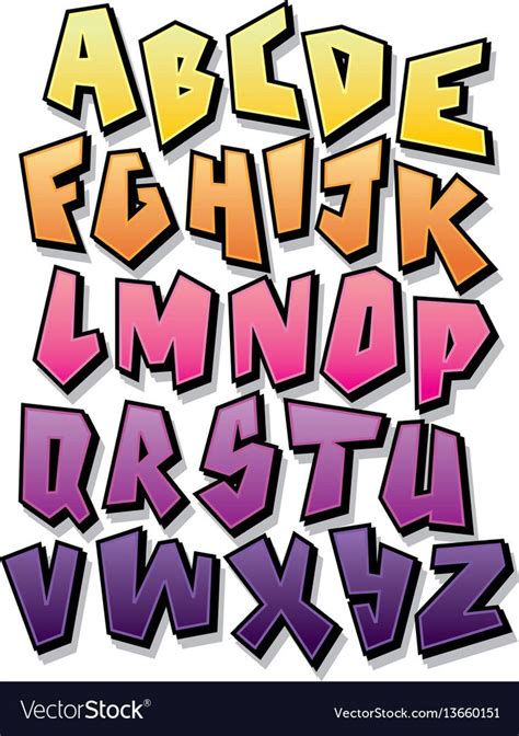 Bright Cartoon Comic Graffiti Font Editable Alphabet