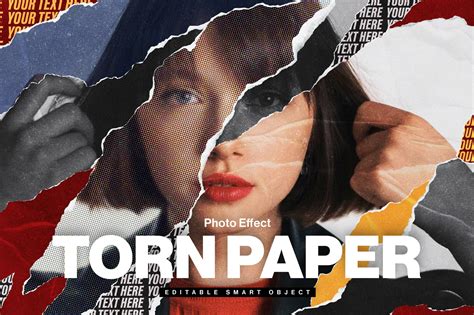 Torn Paper Photo Effect Template - DesignerCandies