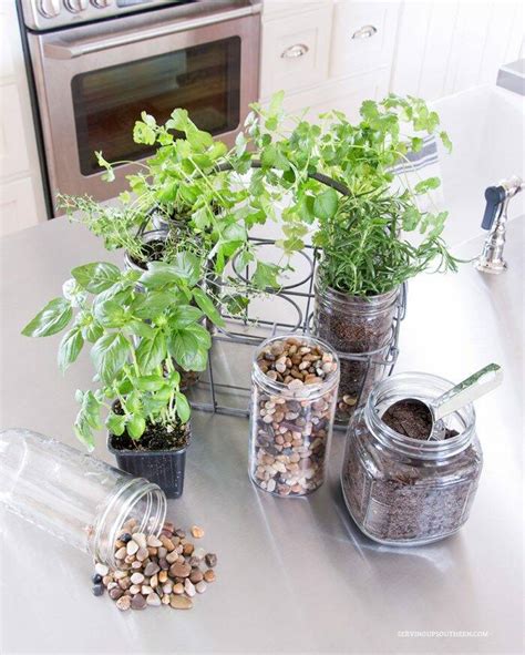 Indoor Mason Jar Herb Garden