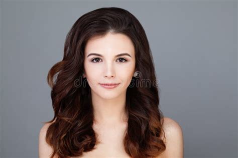 Young Woman With Clear Skin And Healthy Hair Stock Image Image Of