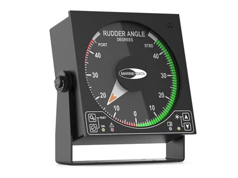 Md68rdi Large Dial Rudder Angle Indicator Marine Data Systems