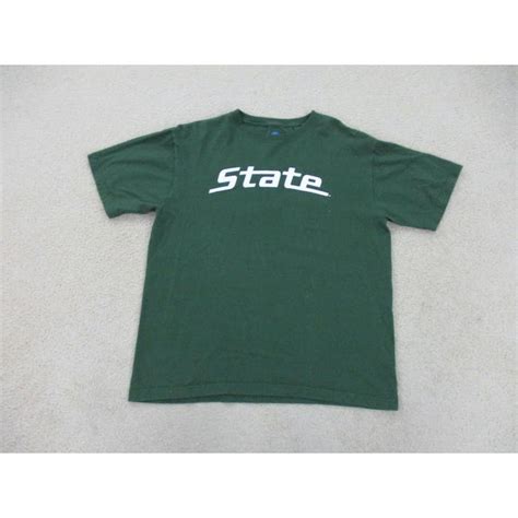 Ncaa Michigan State Spartans Shirt Adult Large Green White College