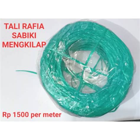 Jual Harga Per 5 Meter Tali Rafia Sabiki Warna Hijau Toska Harga Meteran Tali Plastik Tali