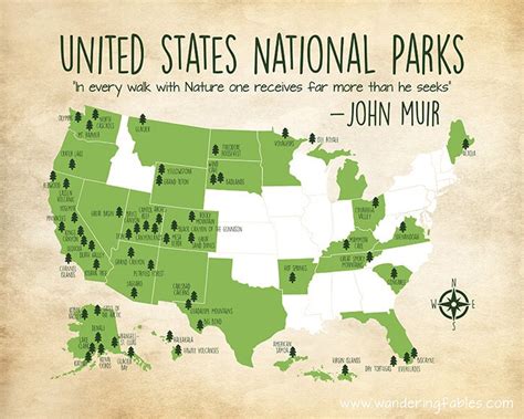 Road Map Of Us National Parks Us National Parks Optimal Road Trip Save