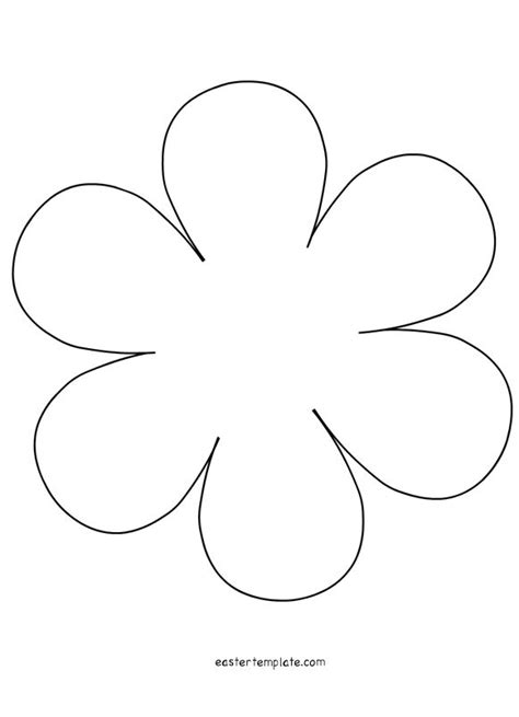 Petal Flower Template Permalink Petal Template 5 Petal Flower