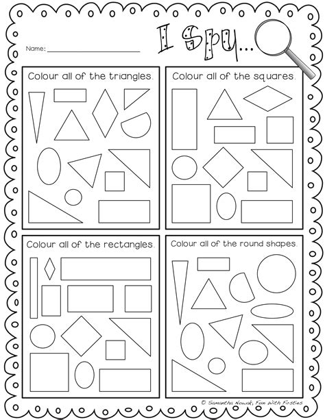 2d 3d Shapes Worksheets Kindergarten Free Printables For Kids Shapes