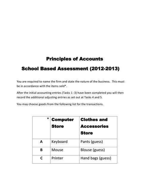 Principles Of Accounts Sba