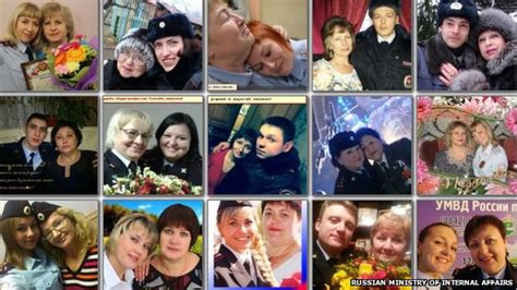Russia Police Officers Take Mum Selfies Bbc News