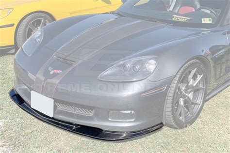 Eos Zr1 Style Carbon Fiber Front Bumper Lip Splitter For 05 13 Corvette