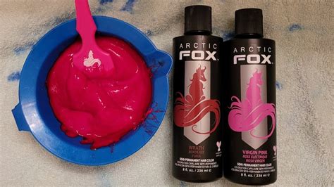 Dyeing My Hair Arctic Fox Virgin Pink Mixed With Wrath Youtube