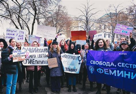 In Kazakhstan Women March For Their Rights And Against Violence