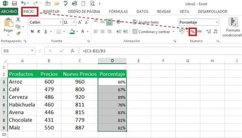 Formula Para Sacar Porcentaje En Excel De Un Numero Printable