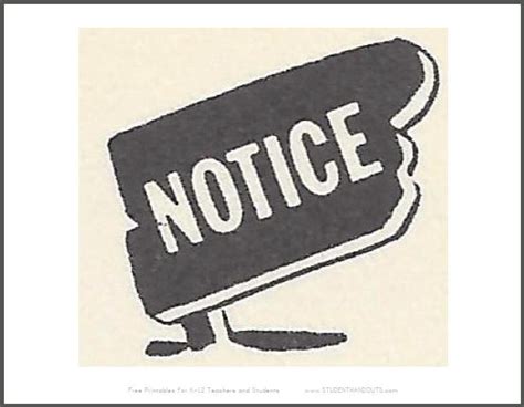 Printable Notice Signs