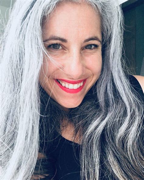 Going gray is a process, but. Women With Natural Gray Hair (50 pics)