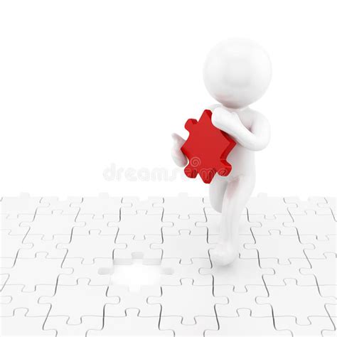 Person Problem Missing Piece Puzzle Find Solution Stock Vector
