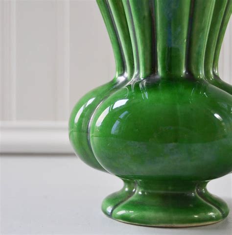 Vintage Green Vase Mccoy Usa Pottery Home Decor