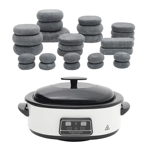 Hot Stone Massage Kit 725427pcs Basalt Stones 6qt Digital Heater Heat Therapy Ebay