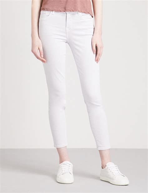 Lyst J Brand 835 Capri Skinny Mid Rise Jeans In White