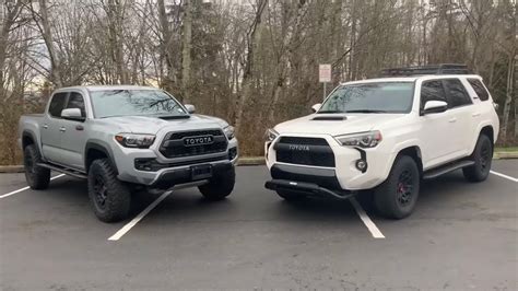 Side By Side Comparison Toyota Tacoma Trd Pro Versus 4runner Trd Pro