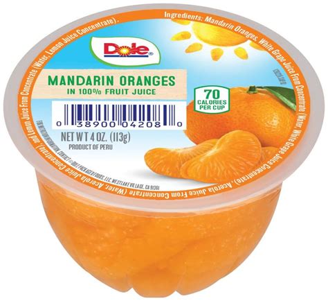 Dole Fruit Cup Mandarin Oranges Nutrition Facts Besto Blog