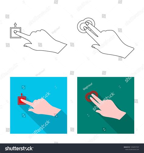 Bitmap Design Of Touchscreen And Hand Icon Royalty Free Stock Photo