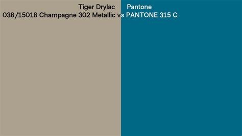 Tiger Drylac Champagne Metallic Vs Pantone C Side By