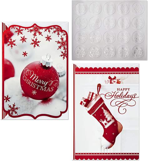 Hallmark Christmas Boxed Card Assortment Ornament And Stocking 40