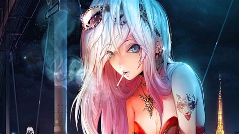 Anime Girl Smoking 4k 61295 Wallpaper