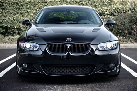 bmw 335i coupe e92 black parking HD wallpaper