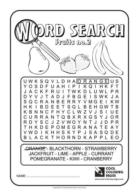 Word search coloring pages