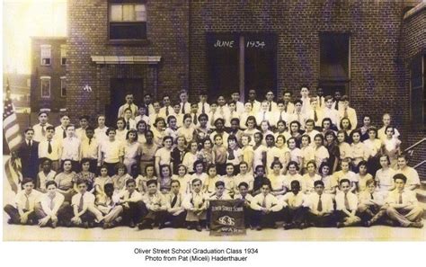 Oliver Street School Graduation Class 1934 June Newark Education