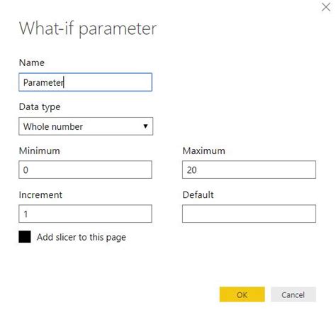 Power Bi Creating User Input Variables