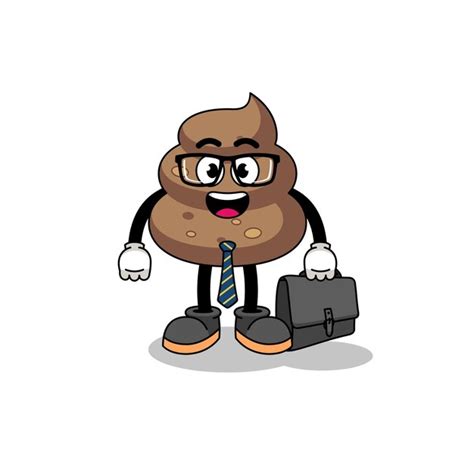 Premium Vector Poop Mascot As A Businessman