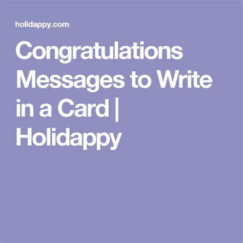 Congratulations Messages To Write In A Card Holidappy Messages