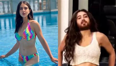 Sara Ali Khan Looks Sizzling Hot In A Bikini As She Enjoys In A Pool