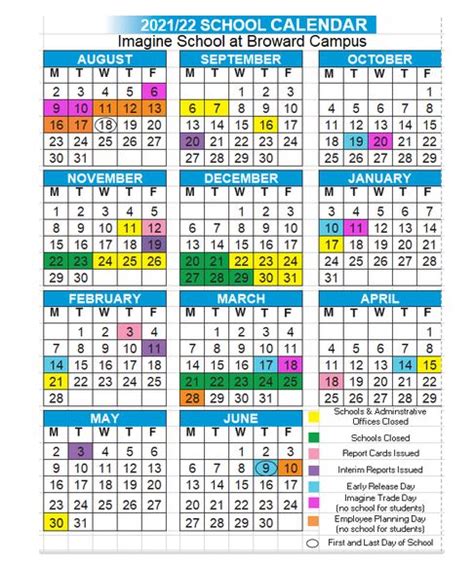 School Calendar Template 2021 2022 School Year Calendar Images