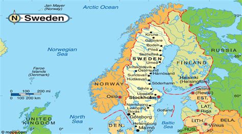 Sweden Map Political Map Of Sweden Map Of Sweden