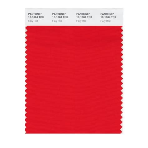 Pantone Cotton Swatch 18 1664 Fiery Red