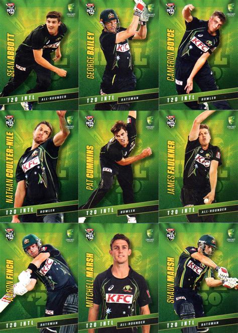 201516 Ca And Bbl Cricket 15 Card Team Set Australian T20 Team Diggaz
