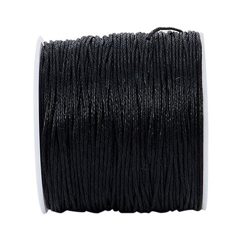 Roll Waxed Cotton Cords Wax String Cording For Beads Jewelry Black 10mm X6m3 Ebay