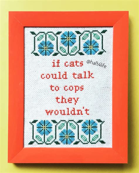 If Cats Could Talk To Cops They Wouldnt Finished And Framed Etsy