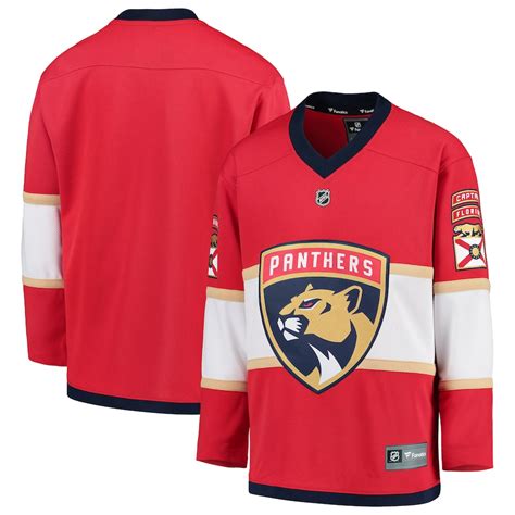 Fanatics Branded Florida Panthers Youth Red Home Replica Blank Jersey