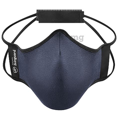 Livinguard Mask Fitness Medium Steel Blue Buy Box Of 10 Mask At Best