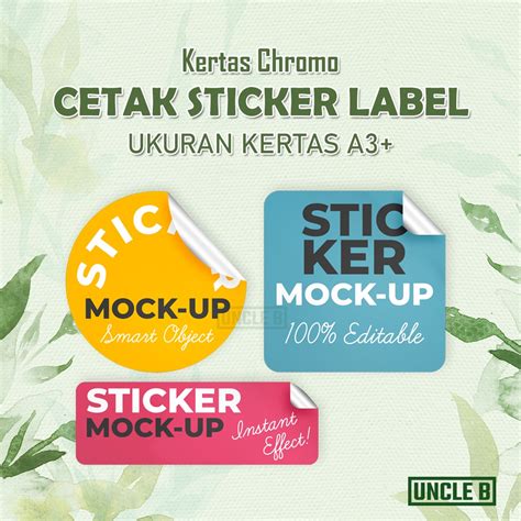 Jual Cetak Stiker Label Produk Kemasan Kromo Chromo A Free Cutting