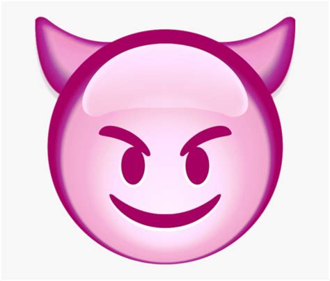 Devil Emoji Pink Devil Emoji Png Transparent Png Transparent Png