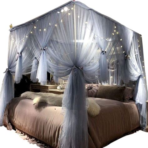 Joyreap 4 Corners Post Canopy Bed Curtain For