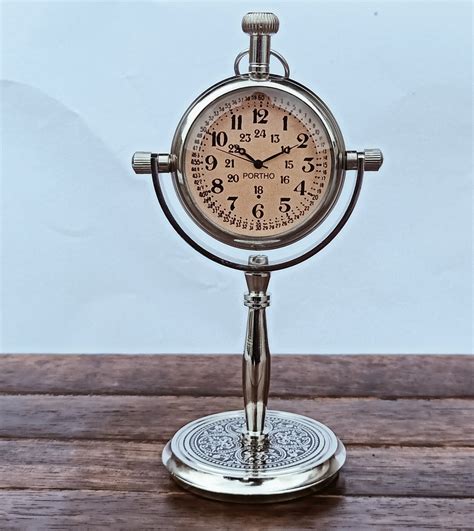Engraved Table Clock Personalized Antique Desk Watch Etsy
