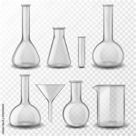 Chemical Glass Equipment Laboratory Glassware Empty Test Tubes Beaker